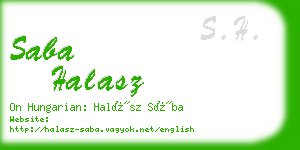 saba halasz business card